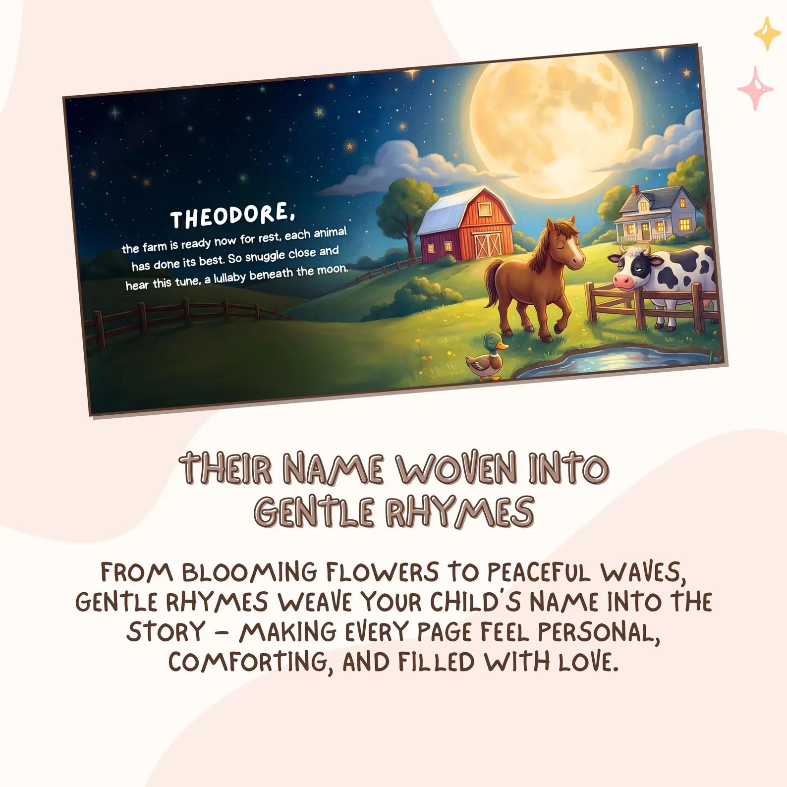 Personalized Farm Animals Book — Barnyard Lullaby Story