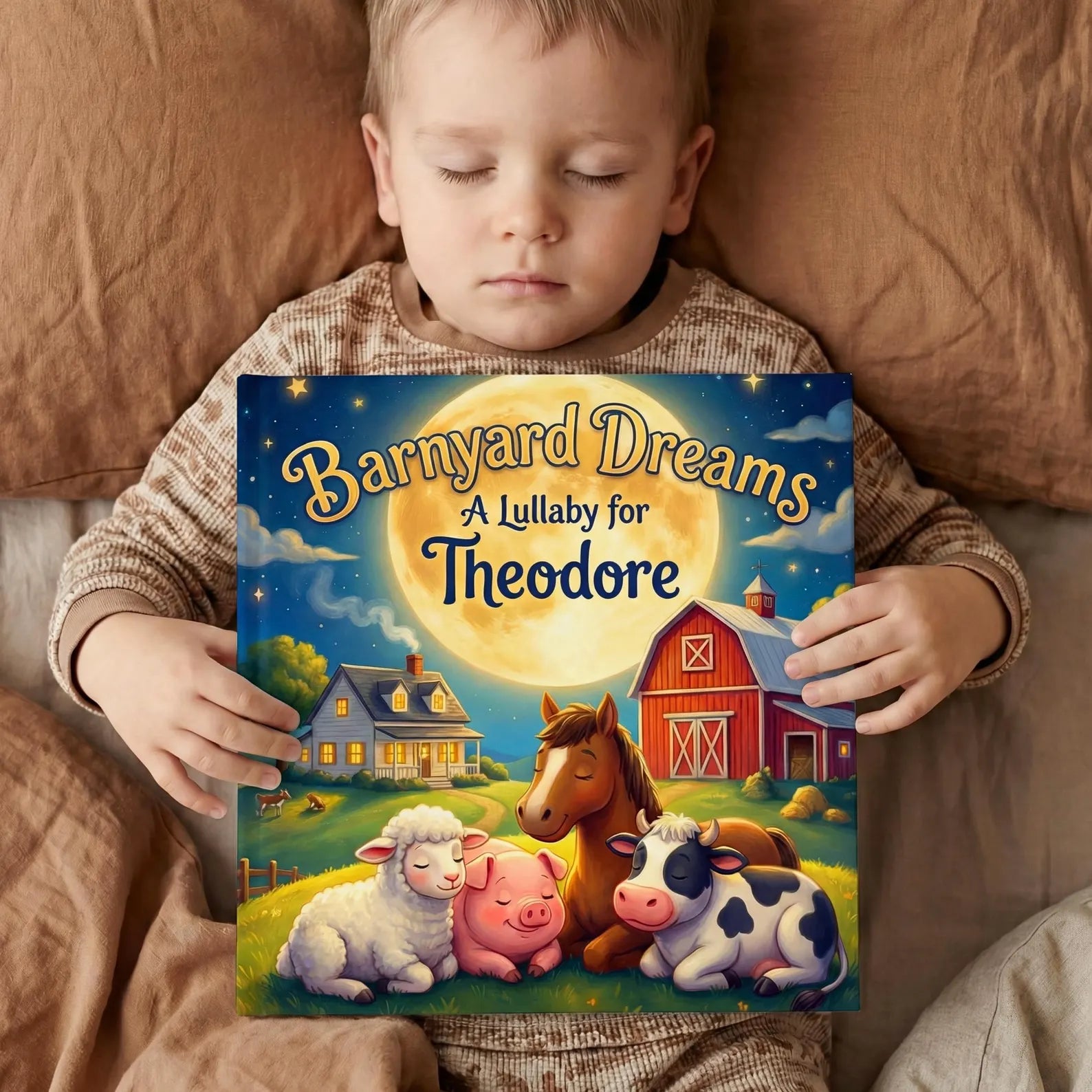 Personalized Farm Animals Book — Barnyard Lullaby Story