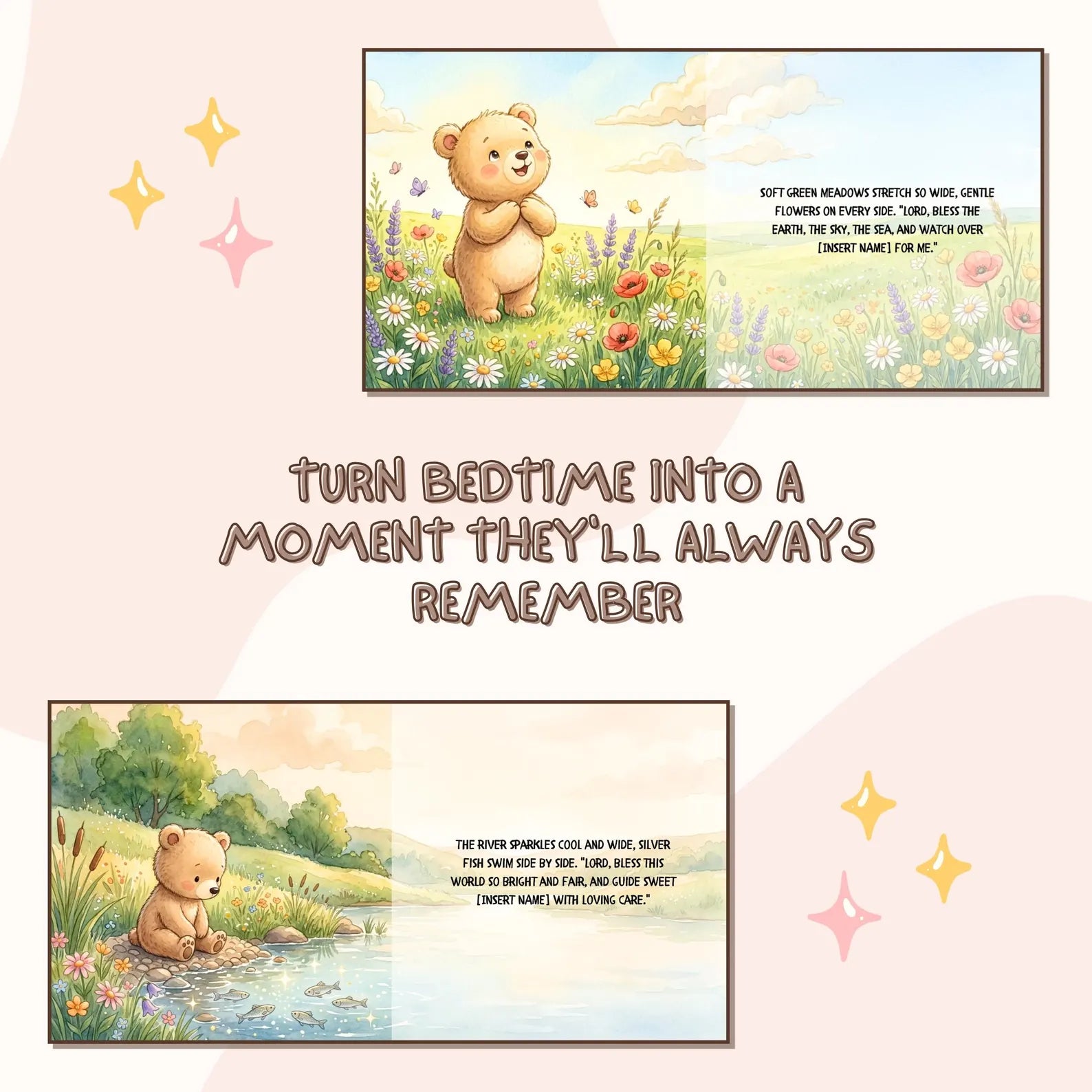 Personalized Goodnight Blessings Book — God Bless You Baby Gift