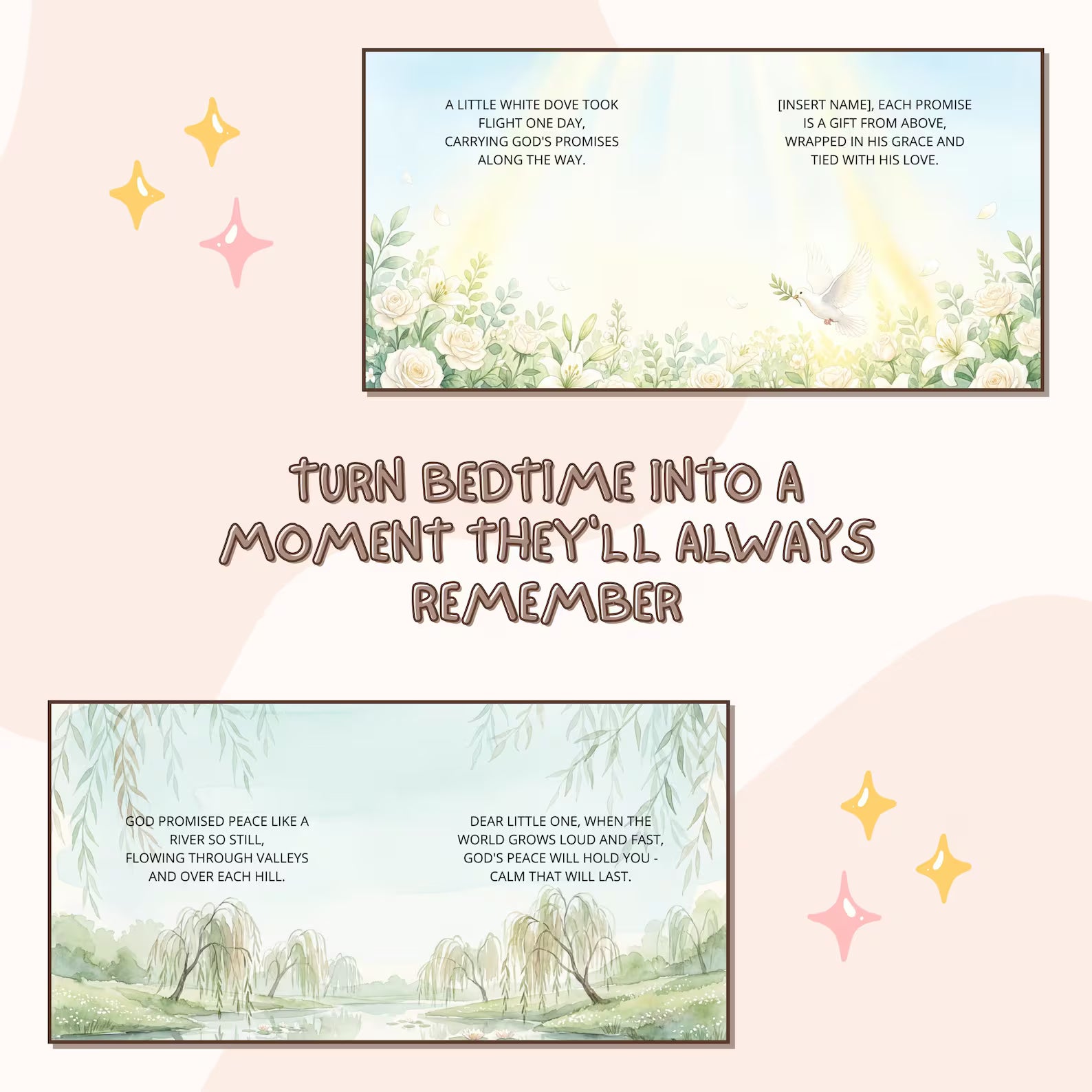 God's Promises Personalized Baby Book — Baptism Gift