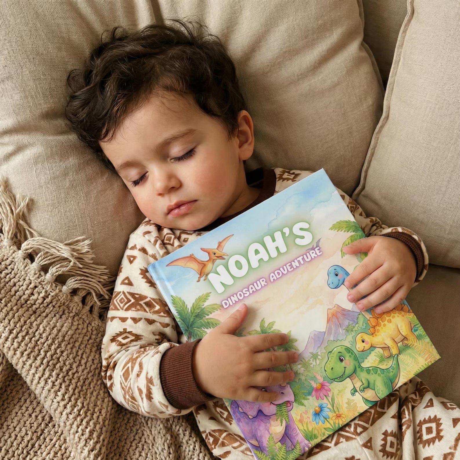 Personalized Dinosaur Adventure Book — Toddler Birthday Gift