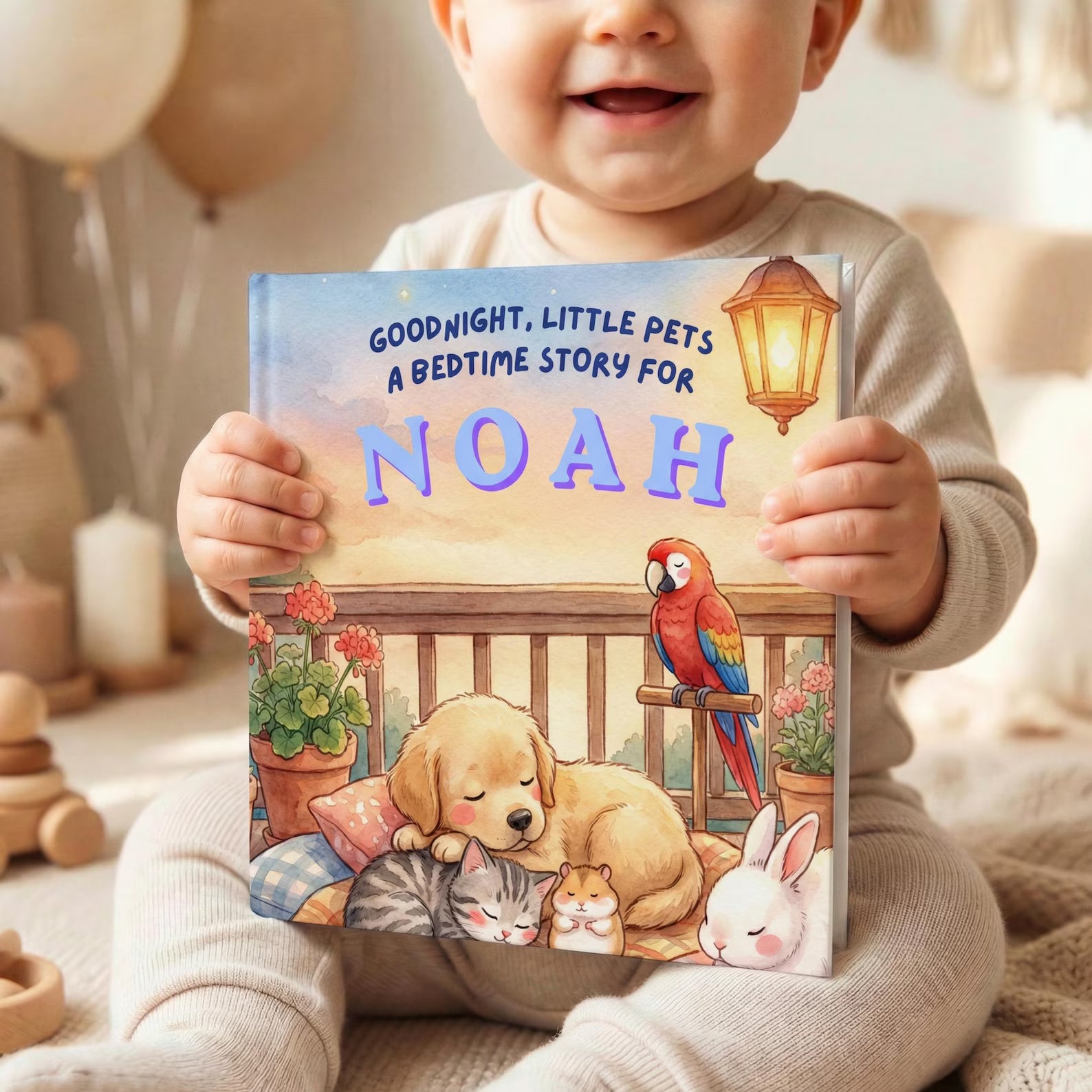 Personalized Bedtime Book — Goodnight Pets Story for Kids