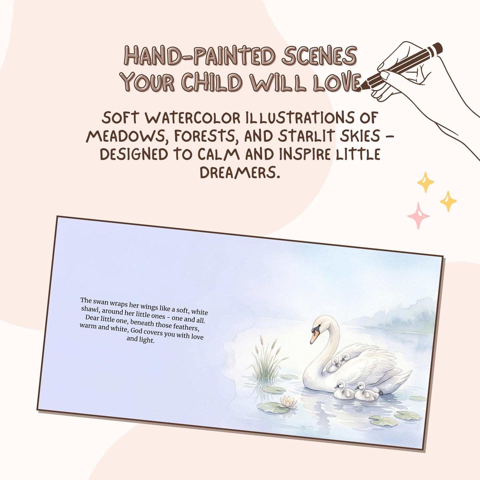 Personalized Christian Baby Book — Safe in God's Arms Story
