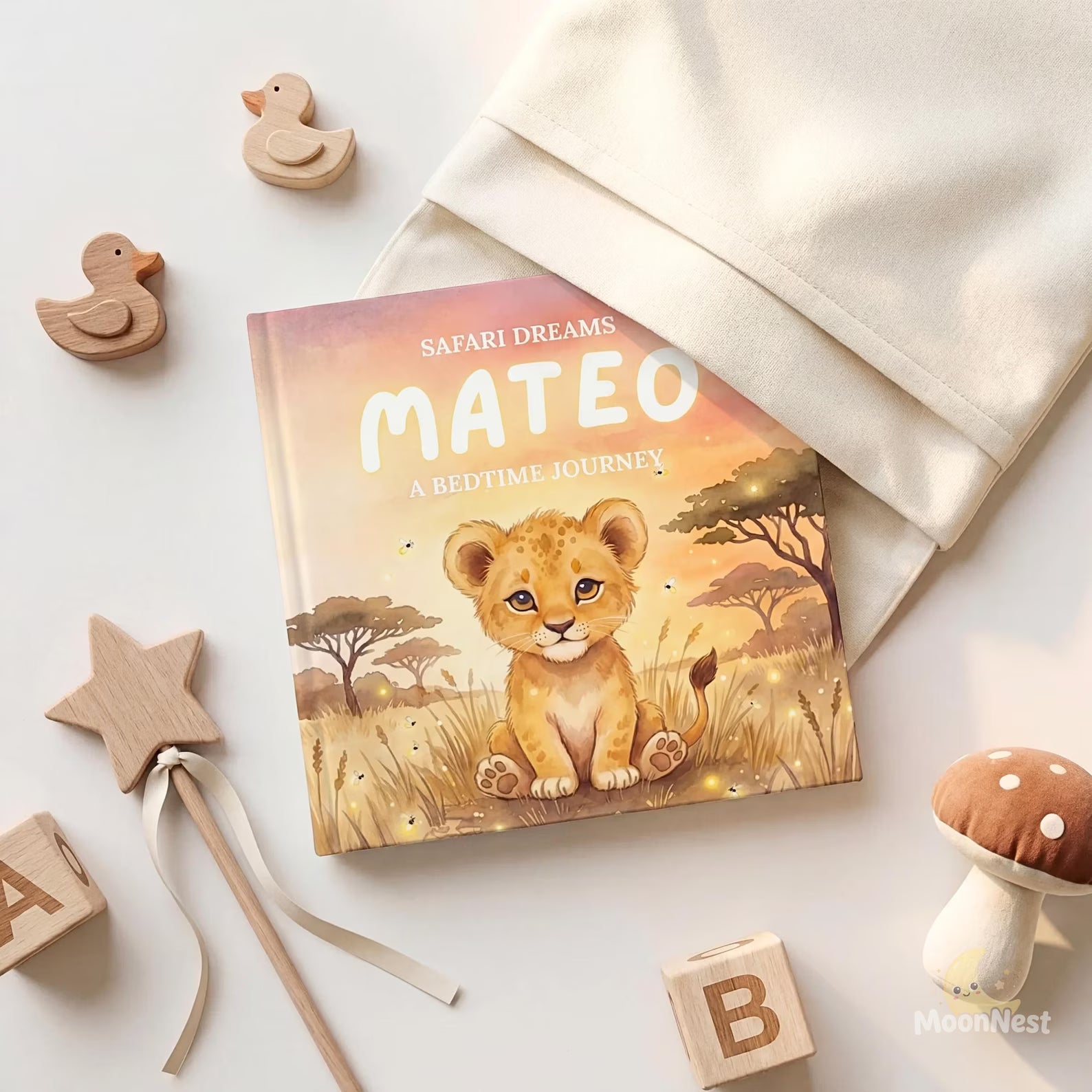Personalized Safari Dreams Book — Bedtime Lion Cub Story