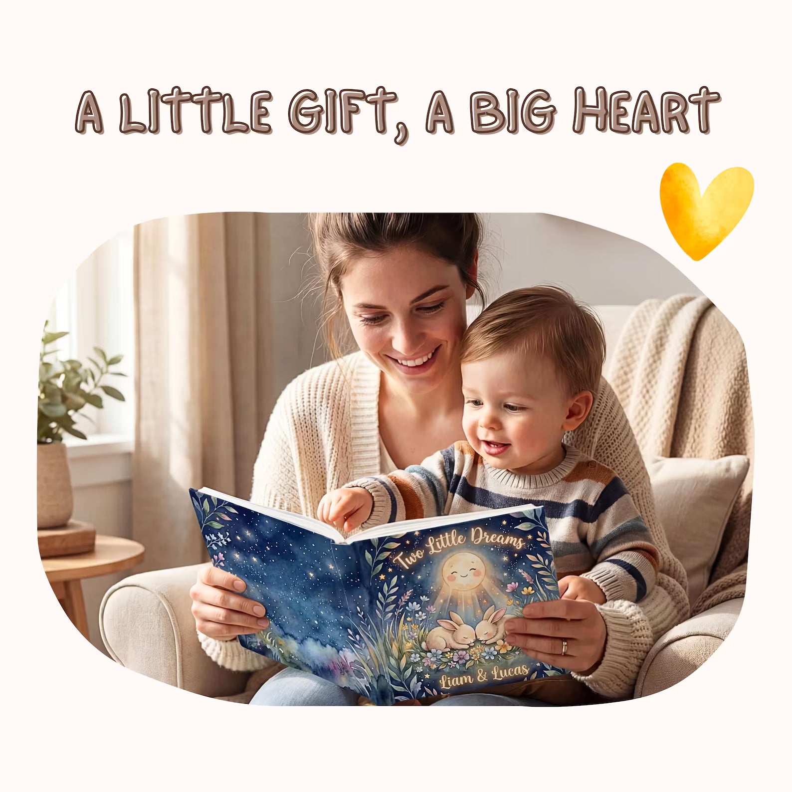 Personalized Twin Baby Book — Custom Bedtime Bunny Story