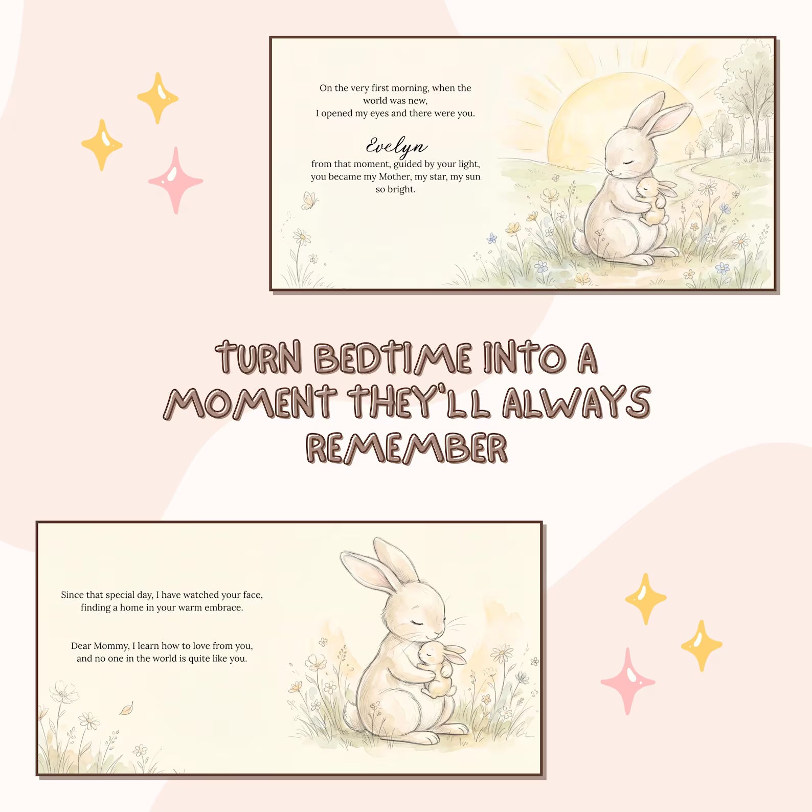 Personalized Mommy & Me Book — Our Story Bunny Keepsake