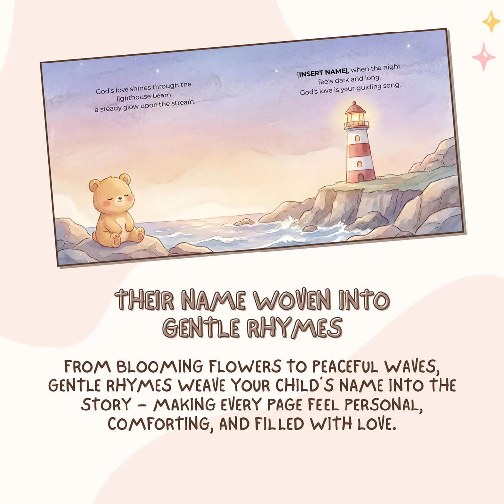 Personalized Christian Baby Book — Held by God's Love