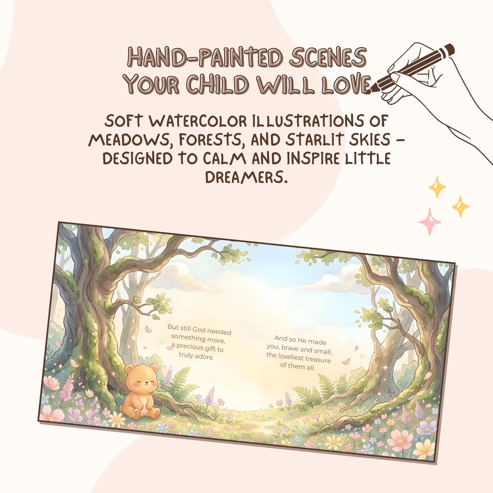 Personalized Christian Baby Book — Held by God's Love