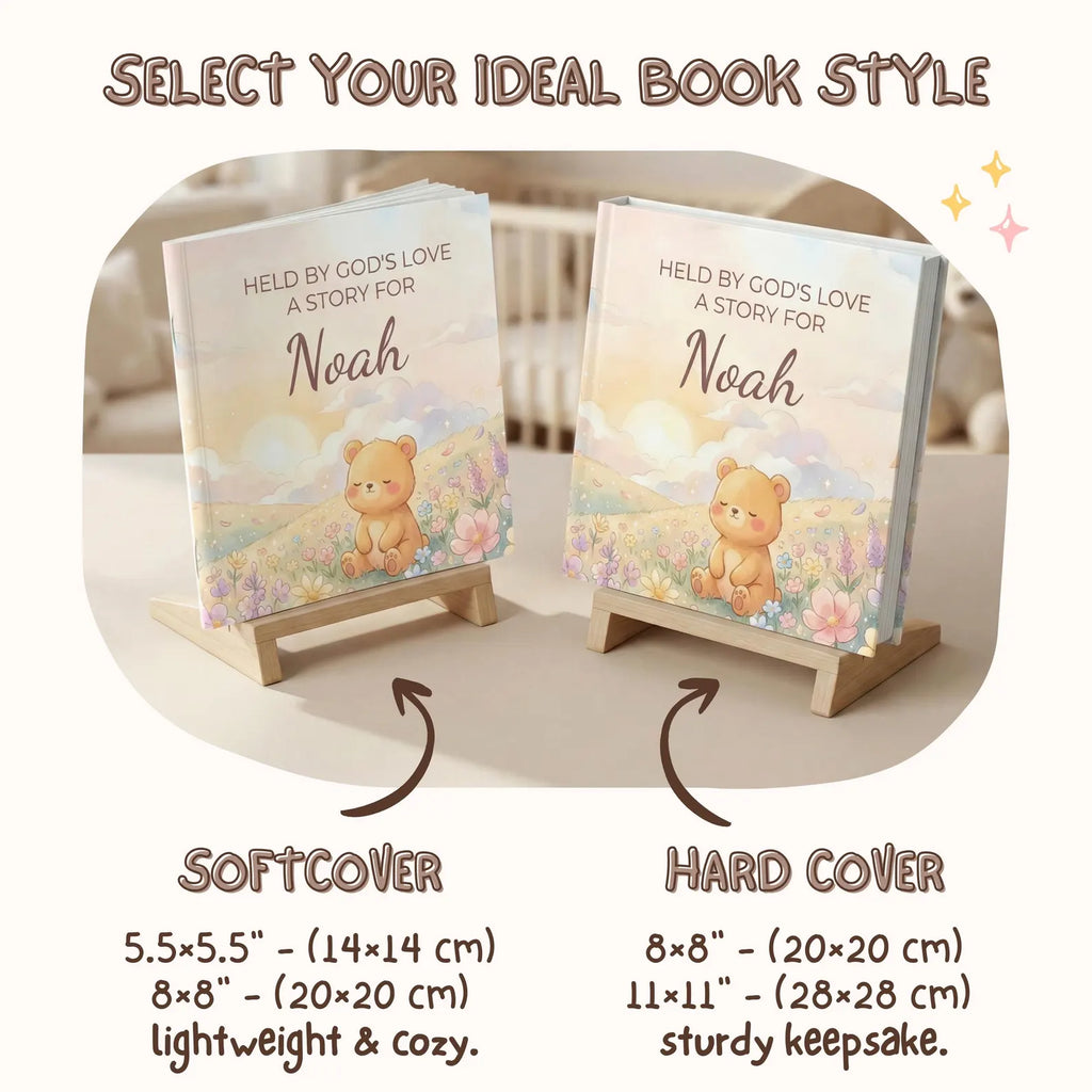 Personalized Christian Baby Book — Held by God's Love