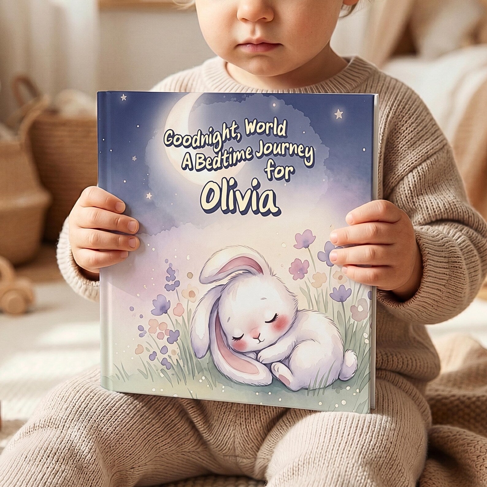 Personalized Goodnight World Book — Bunny Bedtime Story