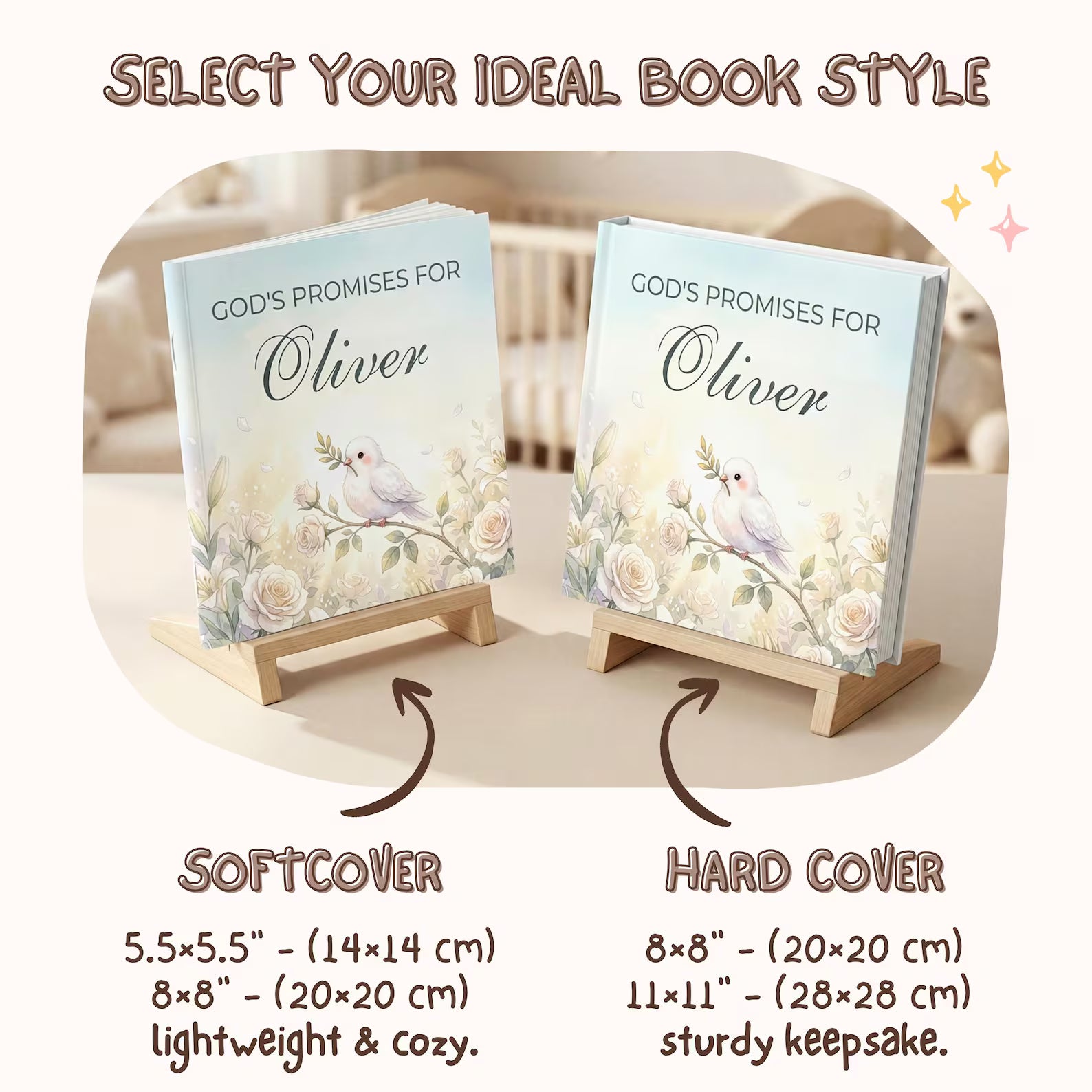 God's Promises Personalized Baby Book — Baptism Gift