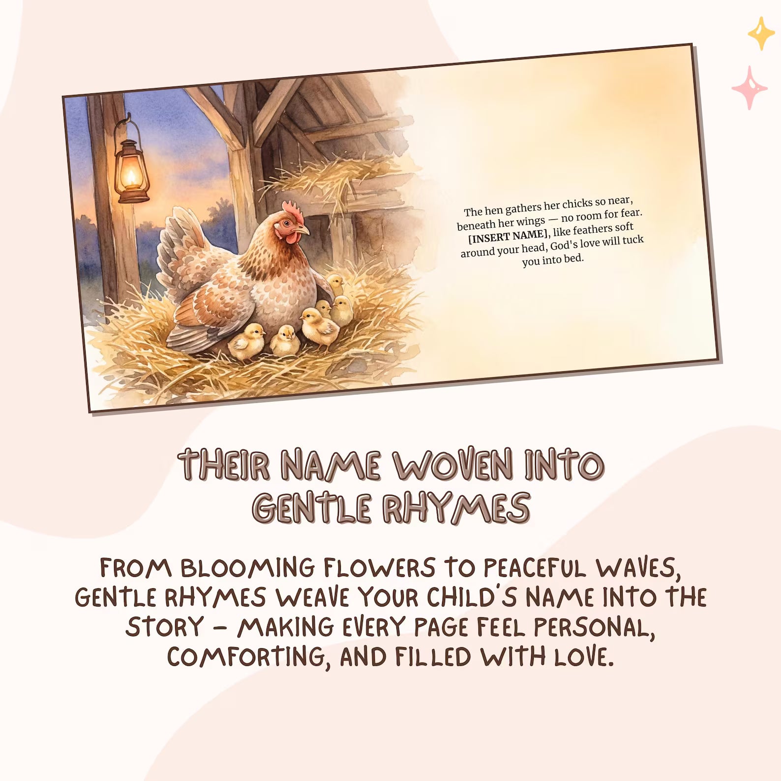 Personalized Christian Baby Book — Safe in God's Arms Story