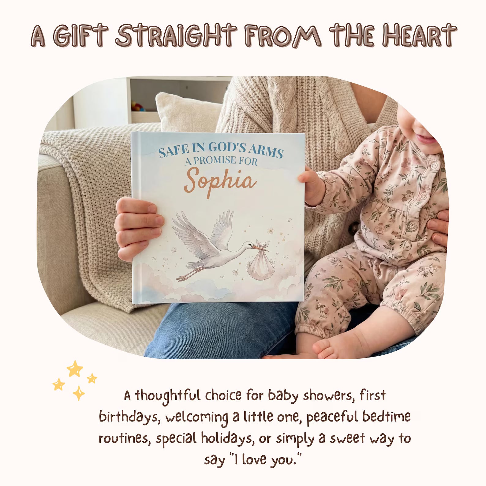 Safe in God's Arms — Personalized Christian Book