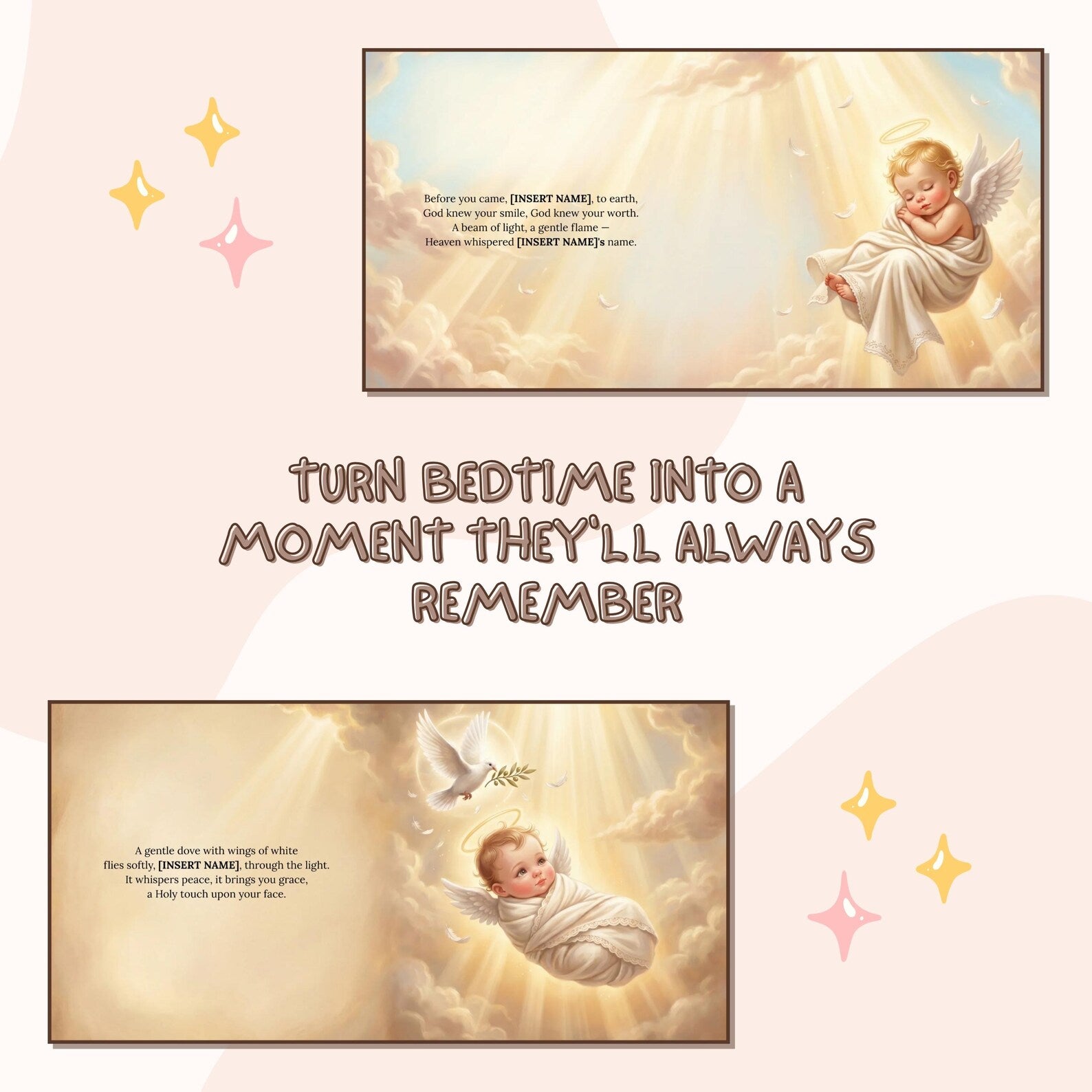 Personalized Christening Book — Blessed Little One Keepsake