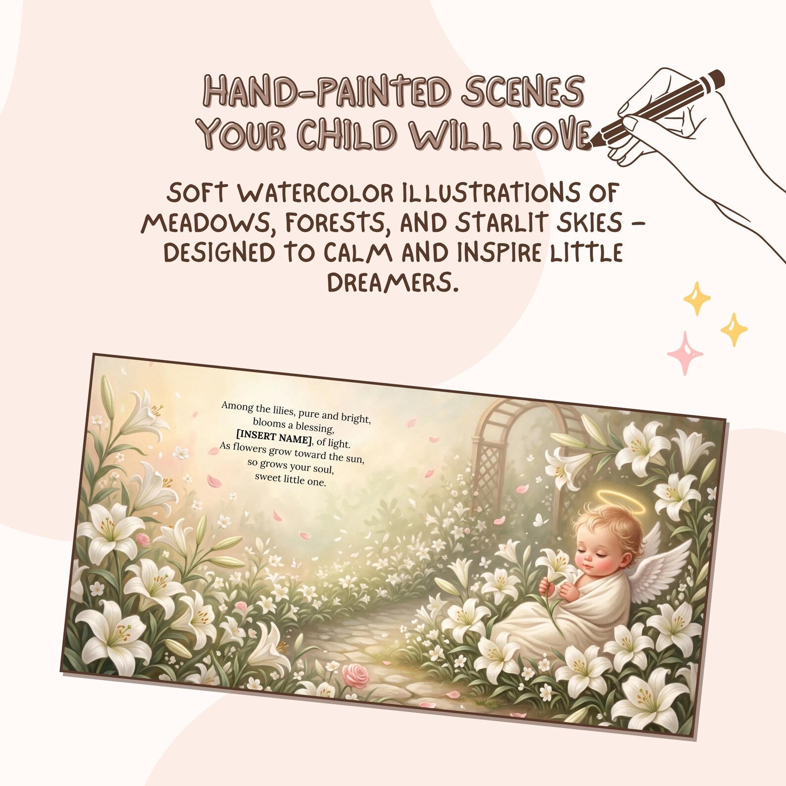 Personalized Christening Book — Blessed Little One Keepsake