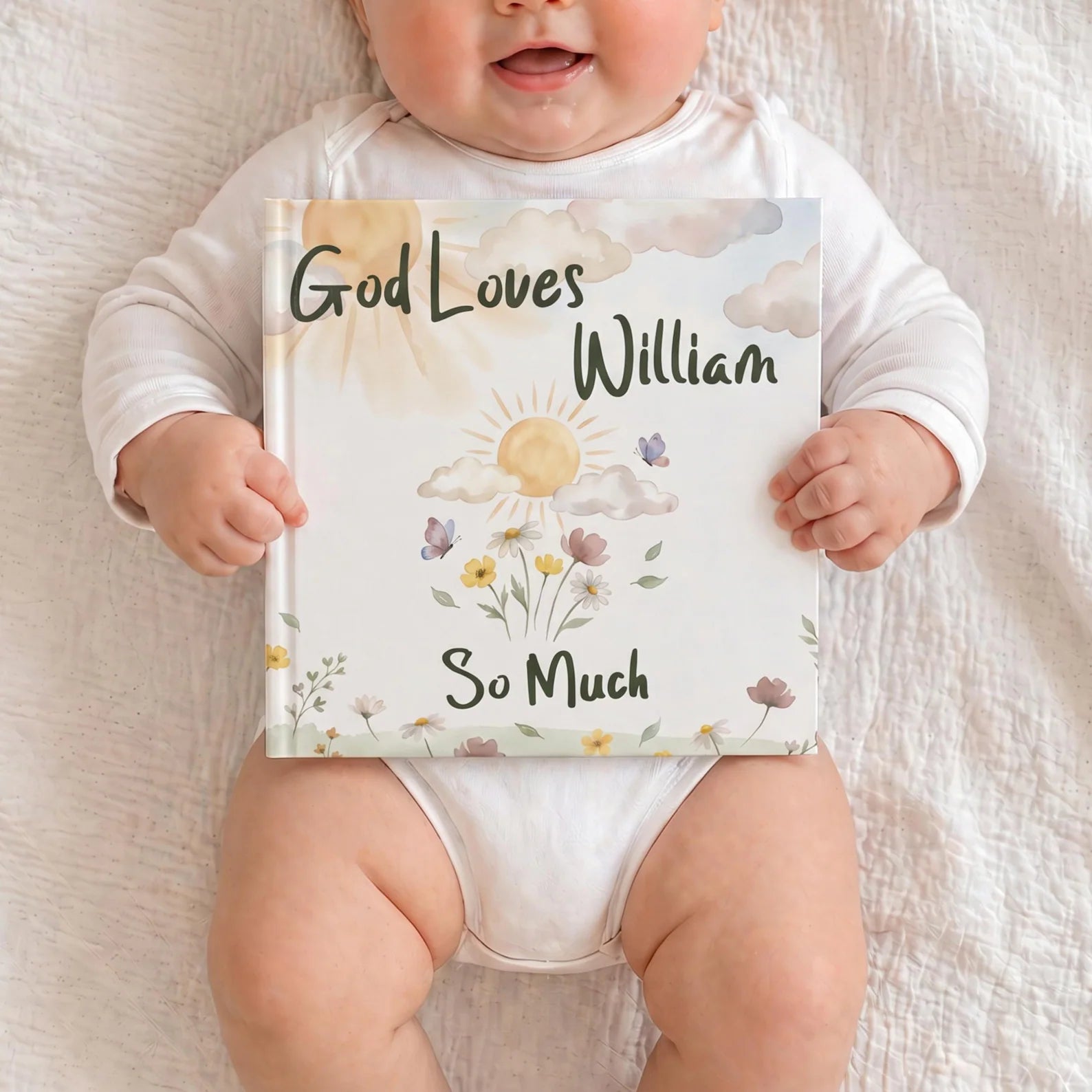 Personalized God Loves You So Much Book — Religious Gift