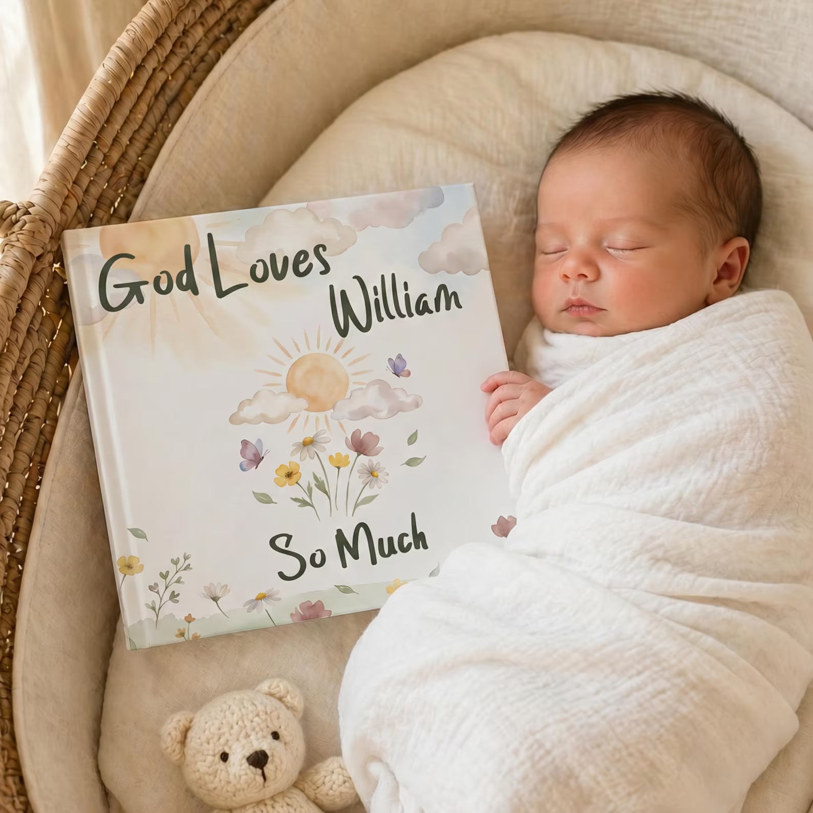 Personalized God Loves You So Much Book — Religious Gift