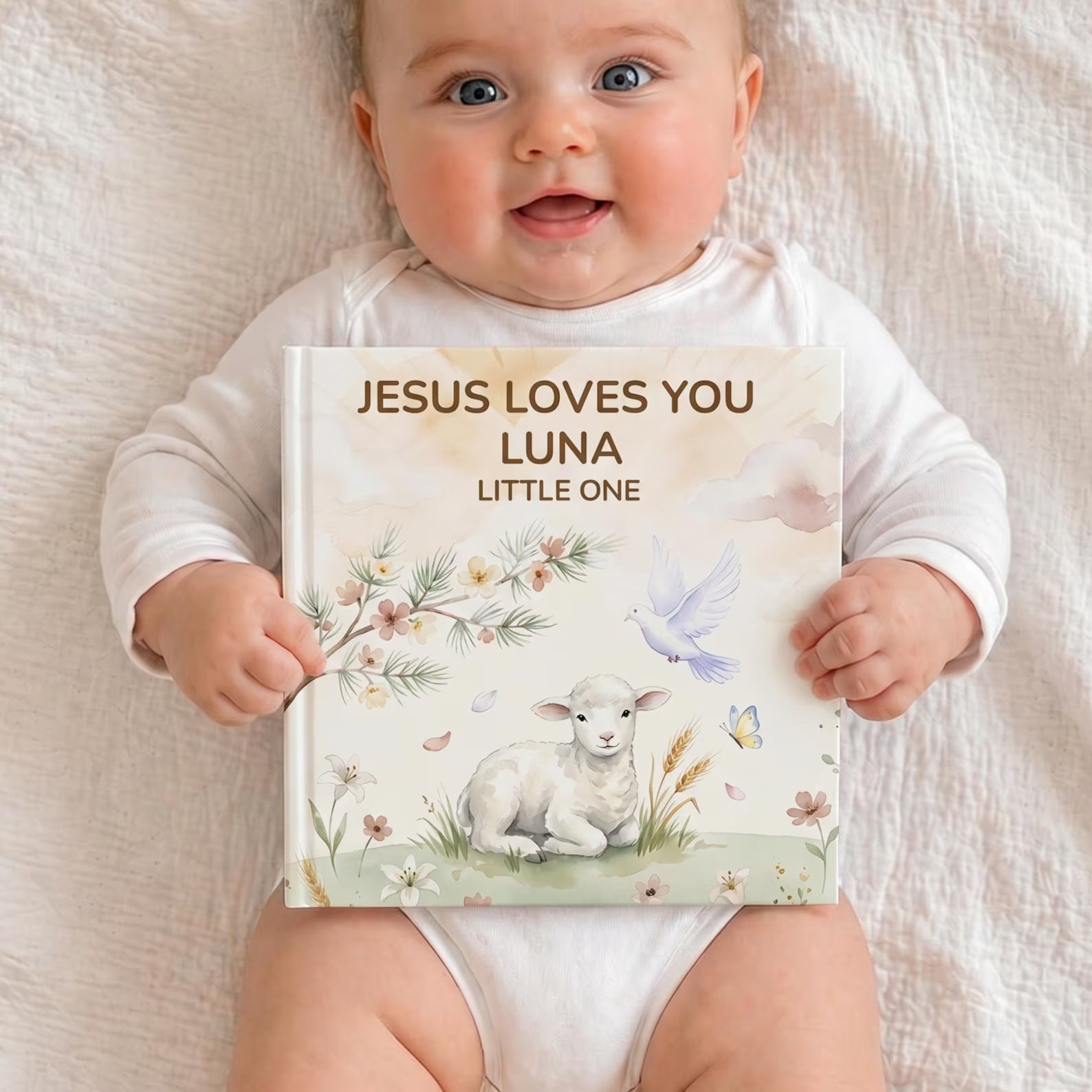 Personalized Jesus Loves You Book — First Communion Gift