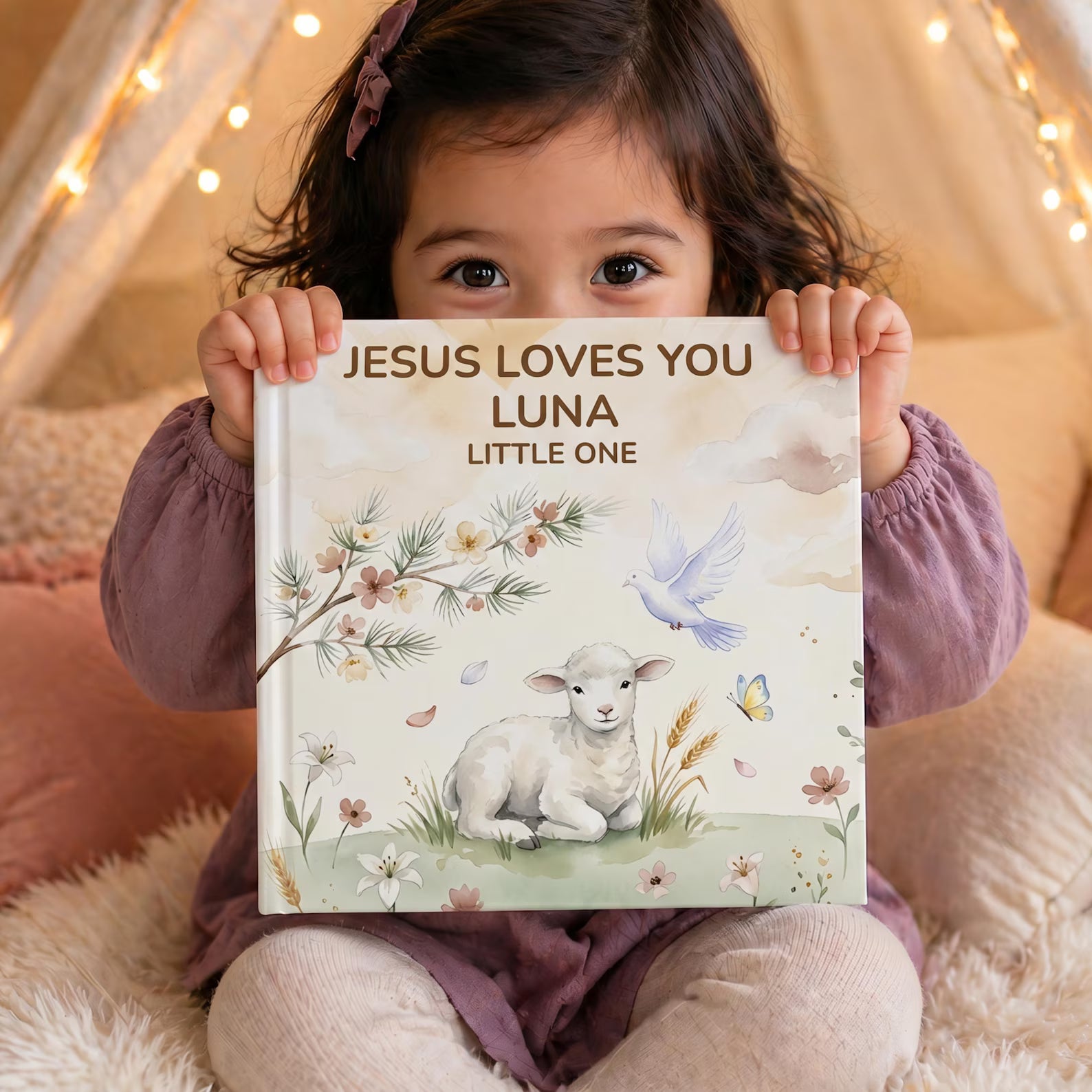 Personalized Jesus Loves You Book — First Communion Gift
