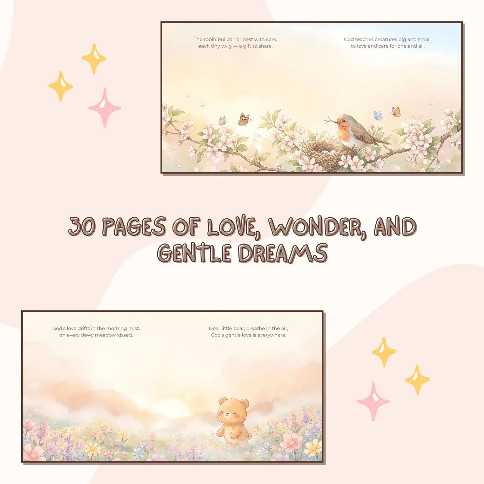 Personalized Christian Baby Book — Held by God's Love