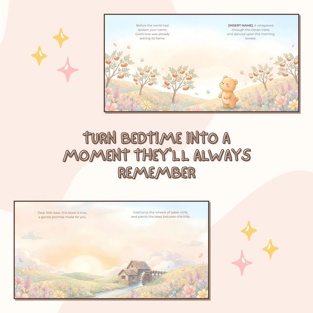 Personalized Christian Baby Book — Held by God's Love