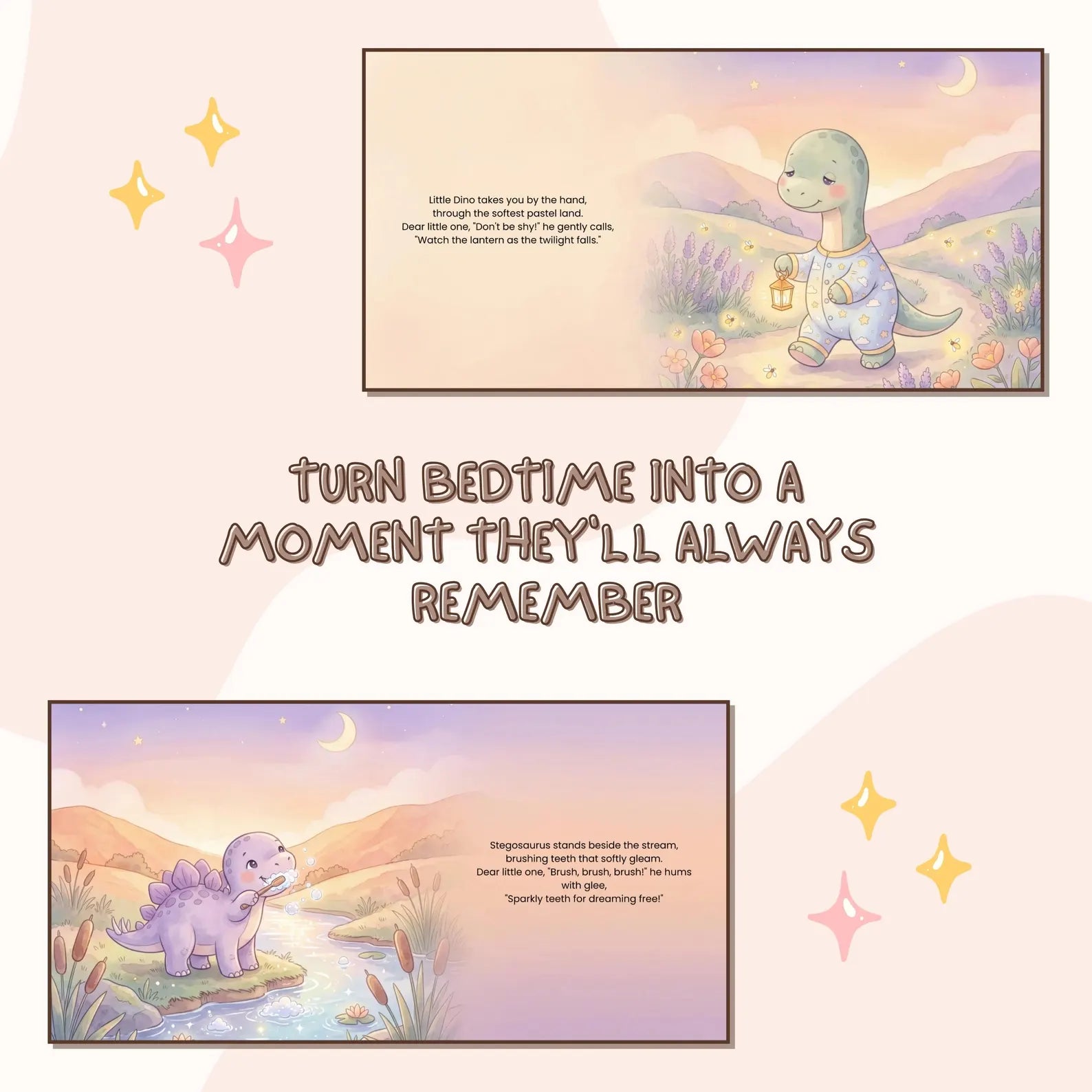 Personalized Dinosaur Bedtime Book — Dino Lullaby Story