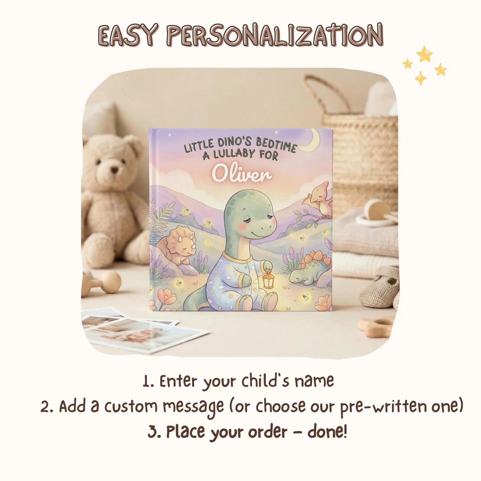 Dino Lullaby — Personalized Bedtime Book