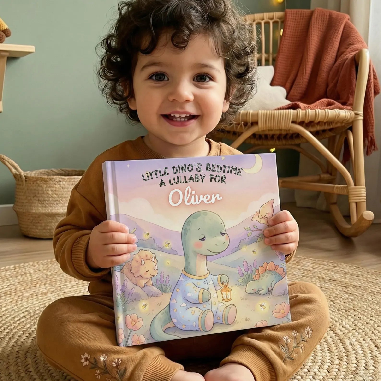 Personalized Dinosaur Bedtime Book — Dino Lullaby Story