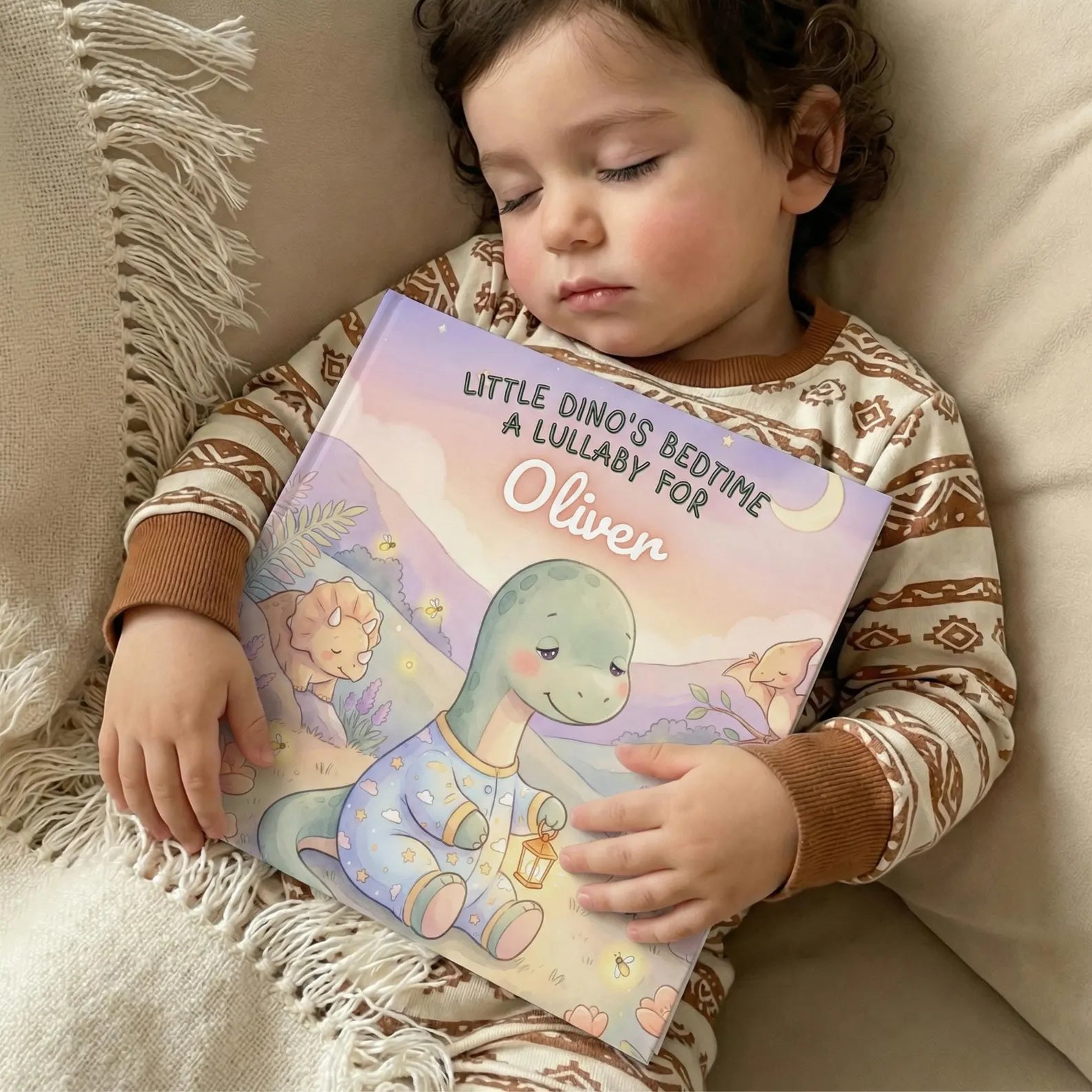 Personalized Dinosaur Bedtime Book — Dino Lullaby Story
