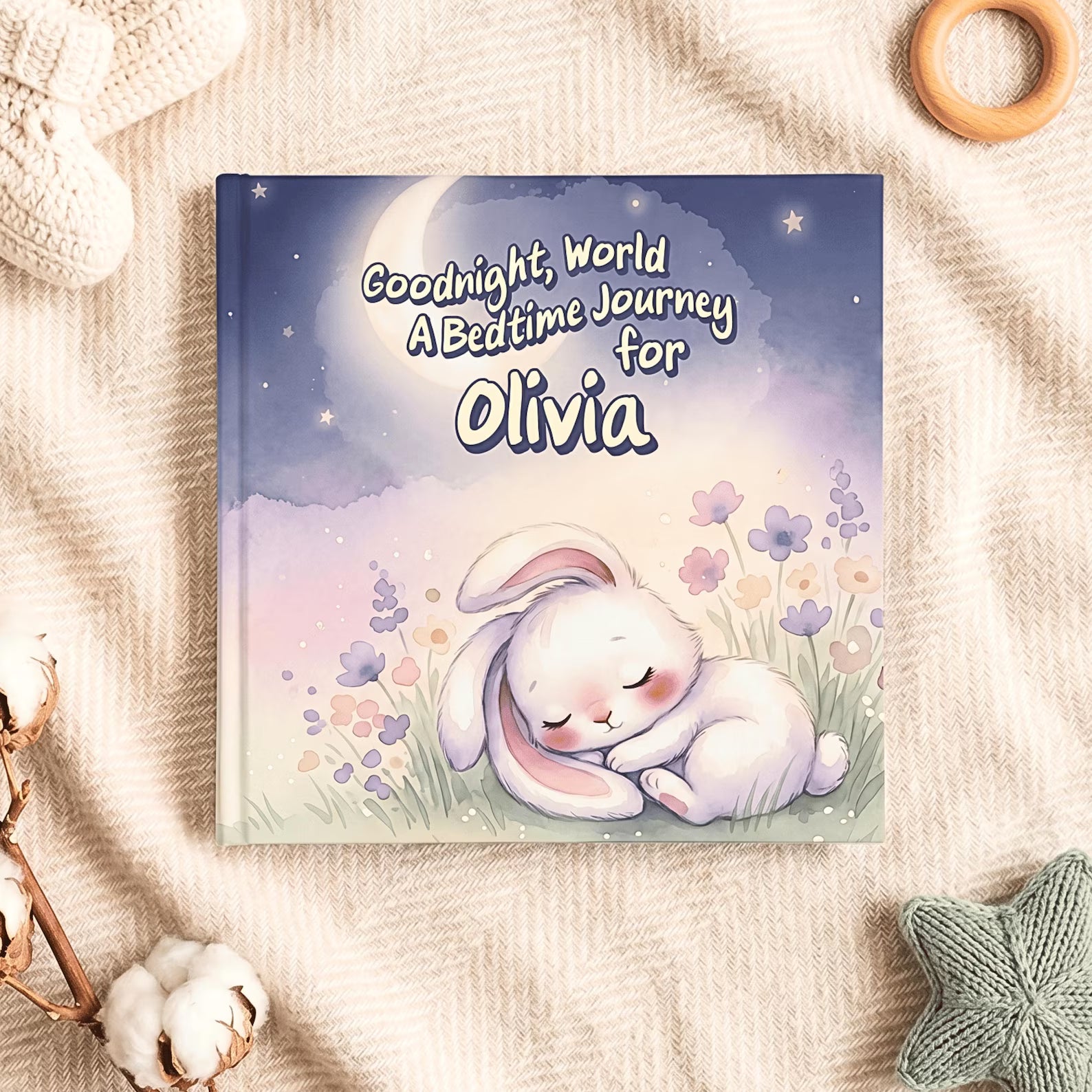Personalized Goodnight World Book — Bunny Bedtime Story