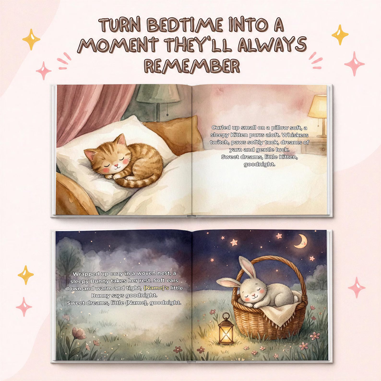 Personalized Sweet Dreams Book — Bedtime Newborn Keepsake